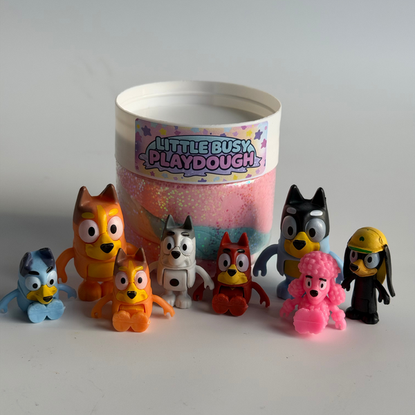 Our super cute playdough tubs. Squish, roll and create for hours of imaginative  play. Handmade in Australia.