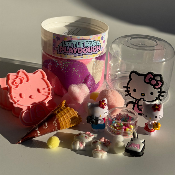 Little Busy playdough tubs. Super Soft, non toxic playdough. Handmade In Australia. 